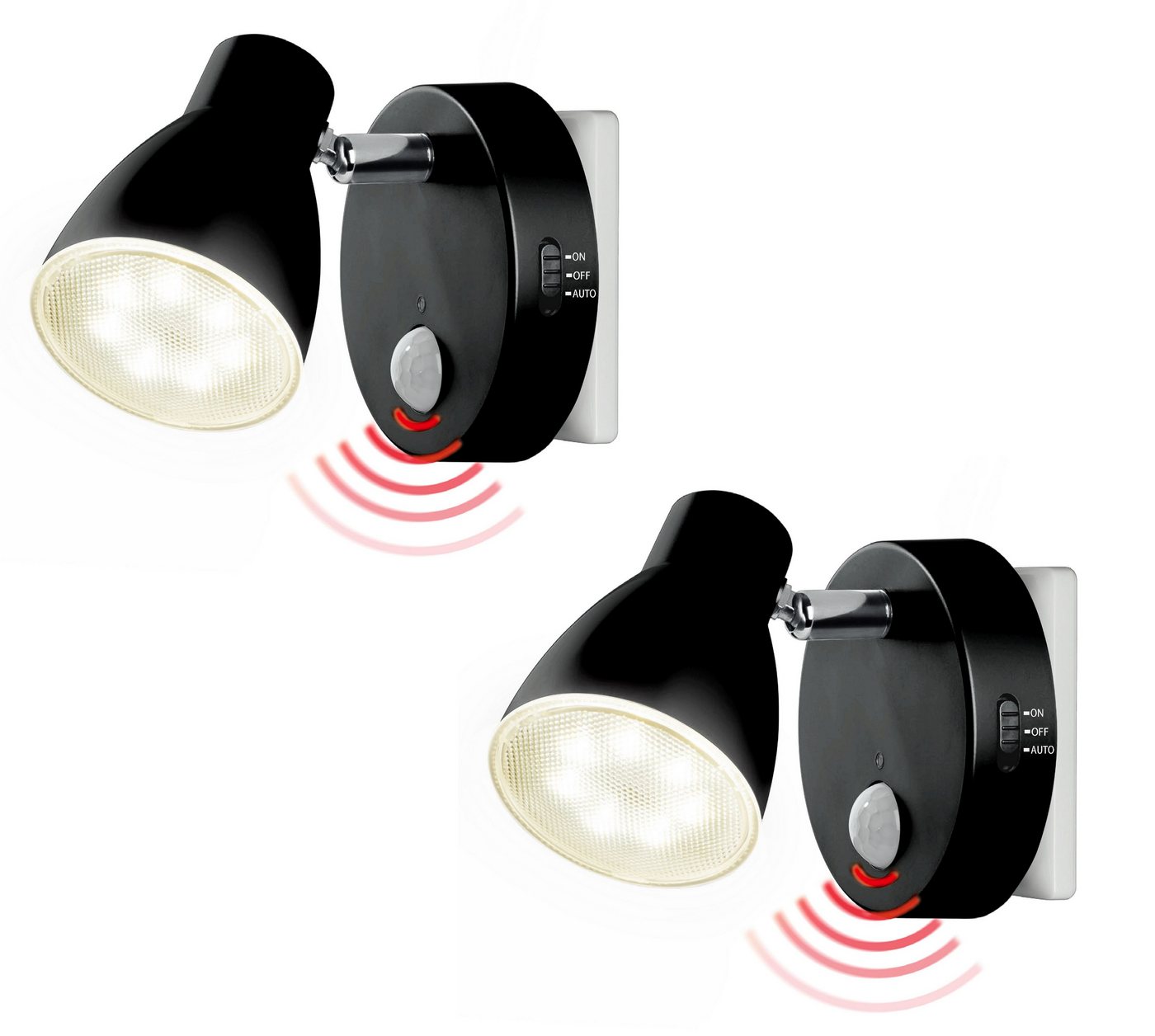 TRANGO LED Nachtlicht, 2er Set 2635-025 LED Sensor Nachtlicht *MILO* mit Bewegungssensor & Automatikfunktion in Schwarz Sicherheitslicht 230V Steckdosenlampe, Wandlampe, Orientierungslicht, Nachtlampe, Steckdosenlicht TRANGO LED Nachtlicht, 2er Set 2635-025 LED Sensor Nachtlicht *MILO* mit Bewegungssensor & Automatikfunktion in Schwarz Sicherheitslicht 230V Steckdosenlampe, Wandlampe, Orientierungslicht, Nachtlampe, Steckdosenlicht von TRANGO