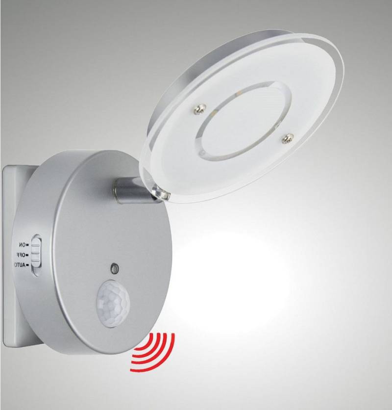 TRANGO LED Nachtlicht, Bewegungsmelder, 2636-014 LED Sensor Nachtlicht *NITE* in Silber mit Automatikfunktion direkt 230V mit Bewegungssensor I Sicherheitslicht, Steckdose Lampe I Wandlampe I Orientierungslicht I Kinder Nachtlampe von TRANGO