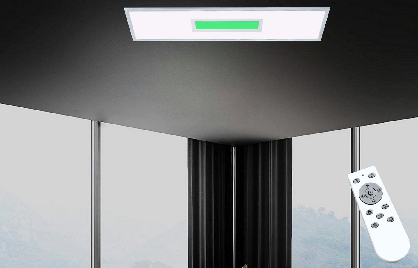 TRANGO LED Panel, 3025 LED Deckenlampe 24 Watt LED Modul - 2400 Lumen *MI* stufenlos dimmbar & Lichtfarbe steuerbar mit Fernbedienung von 3000K-6000K & integrierter RGB Farbwechsel Ambiente Beleuchtung, Deckenleuchte, Wandlampe, Deckenpanel, Wohnzimmer-Lampe, Deckenstrahler, Panel, Bürodeckenlampe TRANGO LED Panel, 3025 LED Deckenlampe 24 Watt LED Modul - 2400 Lumen *MI* stufenlos dimmbar & Lichtfarbe steuerbar mit Fernbedienung von 3000K-6000K & integrierter RGB Farbwechsel Ambiente Beleuchtung, Deckenleuchte, Wandlampe, Deckenpanel, Wohnzimmer-Lampe, Deckenstrahler, Panel, Bürodeckenlampe von TRANGO