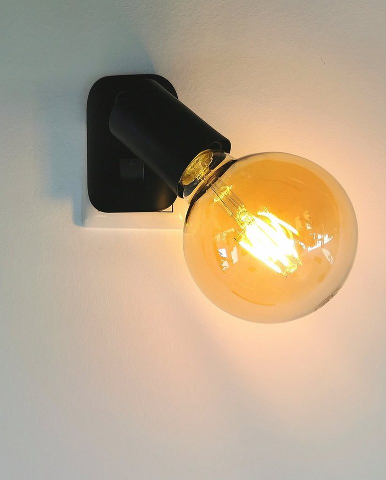 TRANGO LED Steckdosenleuchte, 11-059A LED Steckerleuchte inkl. 1x 4 Watt 2500K Gold warmweiß E27 LED Leuchtmittel in Schwarz matt *ANNA* Wandleuchte, Leselampe, Nachtlicht, Wandlampe, Küchenlampe, Steckerlampe TRANGO LED Steckdosenleuchte, 11-059A LED Steckerleuchte inkl. 1x 4 Watt 2500K Gold warmweiß E27 LED Leuchtmittel in Schwarz matt *ANNA* Wandleuchte, Leselampe, Nachtlicht, Wandlampe, Küchenlampe, Steckerlampe von TRANGO