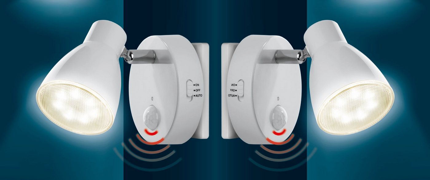 TRANGO LED Steckdosenleuchte, 2er Set 2635-026 LED Sensor Nachtlicht *MILO* mit Bewegungssensor & Automatikfunktion in Weiß Sicherheitslicht 230V Steckdosenlampe, Wandlampe, Orientierungslicht, Nachtlampe, Steckdosenlicht TRANGO LED Steckdosenleuchte, 2er Set 2635-026 LED Sensor Nachtlicht *MILO* mit Bewegungssensor & Automatikfunktion in Weiß Sicherheitslicht 230V Steckdosenlampe, Wandlampe, Orientierungslicht, Nachtlampe, Steckdosenlicht von TRANGO