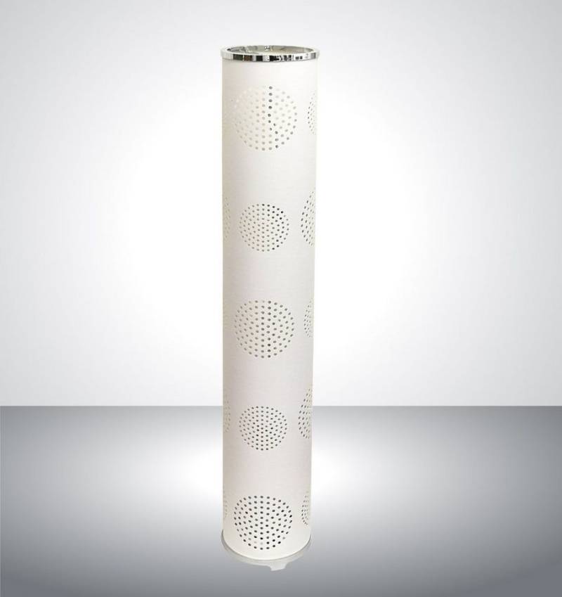 TRANGO LED Stehlampe, 1241L Modern Design LED Stehleuchte *MILAN* inkl. 2x E14 LED Leuchtmittel Stehlampe in GRAU mit Mond-Dekor, Standleuchte, Deko-Stehlampe, Wohnzimmer Lampe, Höhe ca. 100cm von TRANGO