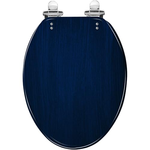 Langer Toilettensitz, marineblau, abstrakte Streifen, Linien, Wandoberfläche, dunkles Grunge-Harz, WC-Sitz, leise schließend, Schnellverschluss-Scharniere mit Abdeckung, Stoßstangen, dekorativ Langer Toilettensitz, marineblau, abstrakte Streifen, Linien, Wandoberfläche, dunkles Grunge-Harz, WC-Sitz, leise schließend, Schnellverschluss-Scharniere mit Abdeckung, Stoßstangen, dekorativ von TRANQDEHOM