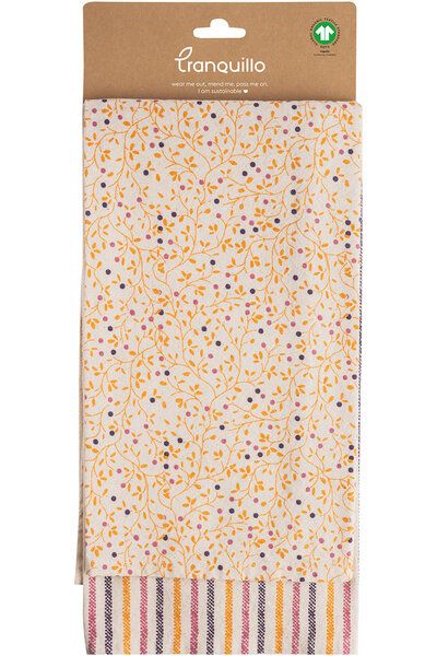 TRANQUILLO 2er-Set Geschirrtücher ROMANTIC, GOTS-zertifiziert, 70 x 50 cm (TEX161, TEX162) von TRANQUILLO