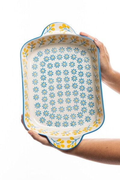 TRANQUILLO Kleine Auflaufform FLORAL 35,5 cm (POR742) von TRANQUILLO