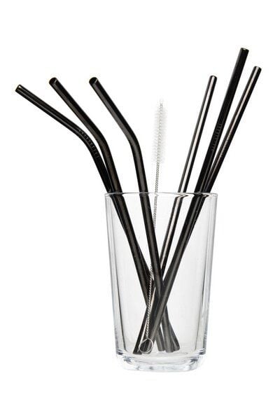 TRANQUILLO Strohhalm 6er Set aus Glas oder Metall von TRANQUILLO