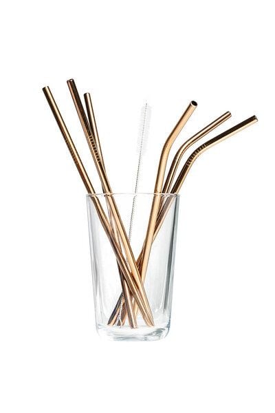 TRANQUILLO Strohhalm 6er Set aus Glas oder Metall von TRANQUILLO