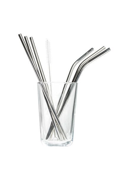 TRANQUILLO Strohhalm 6er Set aus Glas oder Metall von TRANQUILLO