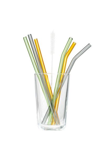 TRANQUILLO Strohhalm 6er Set aus Glas oder Metall von TRANQUILLO