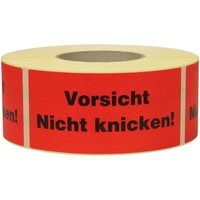 TransPak Hinweis Etiketten Vorsicht Nicht knicken 1.000 Stk/Rolle von TRANSPAK