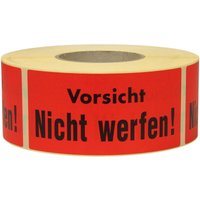TransPak Hinweis Etiketten Vorsicht nicht werfen 1.000 Stk/Rolle von TRANSPAK