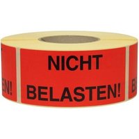 Warnetiketten Maße 145x70mm Papier rot NICHT BELASTEN TRANSPAK von TRANSPAK