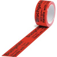 Warnklebeband pp Bruchgefahr L.66 m,B.50mm rot Rl. von TRANSPAK
