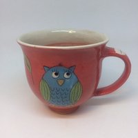 Lieblingstasse Uhutasse Rot /Schöne Große Rote Tasse Aus Keramik/Handgemacht Milchkaffeetasse Spülmaschinenfest von TRAUMKERAMIK