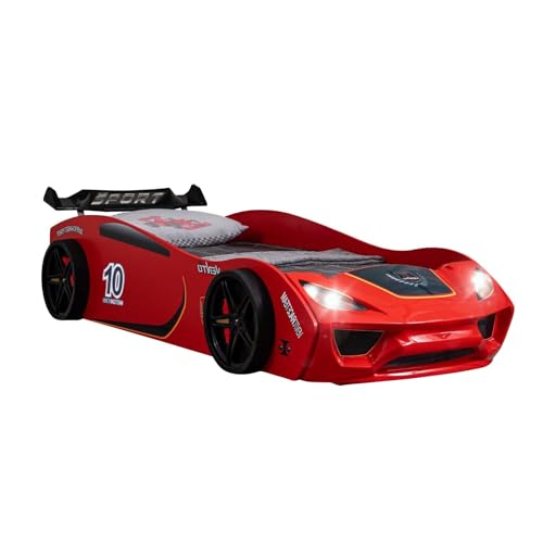 TRAUMMÖBEL Autobett Turbo V2 Kinderbett im Rennwagen-Design mit Lattenrost Farbe Rot TRAUMMÖBEL Autobett Turbo V2 Kinderbett im Rennwagen-Design mit Lattenrost Farbe Rot von TRAUMMÖBEL