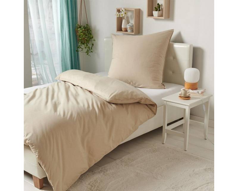TRAUMSCHLAF Bettwäsche Basic Chambray, Chambray, 2 teilig, hochwertige Chambray Qualität von TRAUMSCHLAF