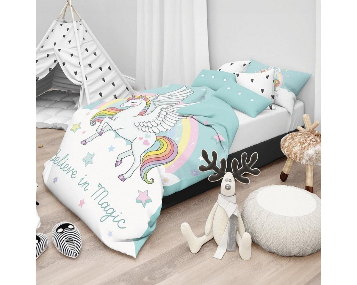 Bettwäsche Magical Unicorn, TRAUMSCHLAF, Renforce, 2 teilig, aus glatter 100% Baumwolle von TRAUMSCHLAF