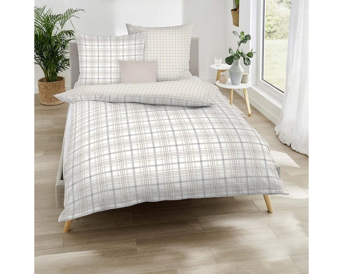 Bettwäsche Plaid, TRAUMSCHLAF, Mako Satin, 2 teilig, wunderbar leichte Mako-Satin Bettwäsche von TRAUMSCHLAF