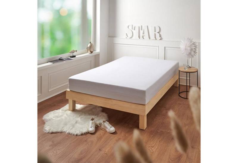 TRAUMSCHLAF Spannbettlaken Premium Interlock, Jersey, Gummizug: Rundumgummi, (1 Stück), auch für hohe Matratzen von TRAUMSCHLAF