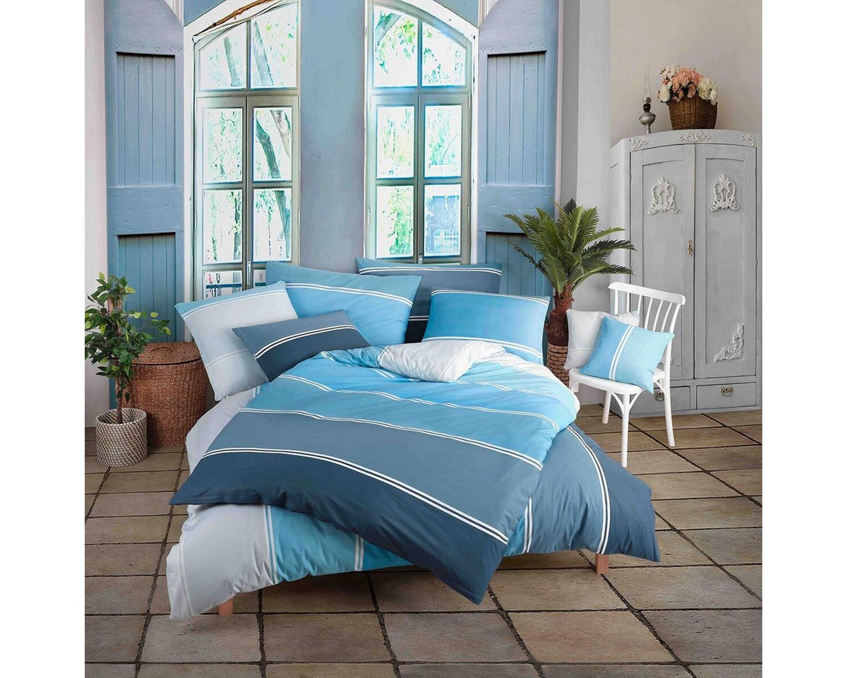 TRAUMSCHLAF Bettwäsche Aqua, Renforce, 2 teilig, gestreiftes Design auf 100% Baumwolle TRAUMSCHLAF Bettwäsche Aqua, Renforce, 2 teilig, gestreiftes Design auf 100% Baumwolle von TRAUMSCHLAF