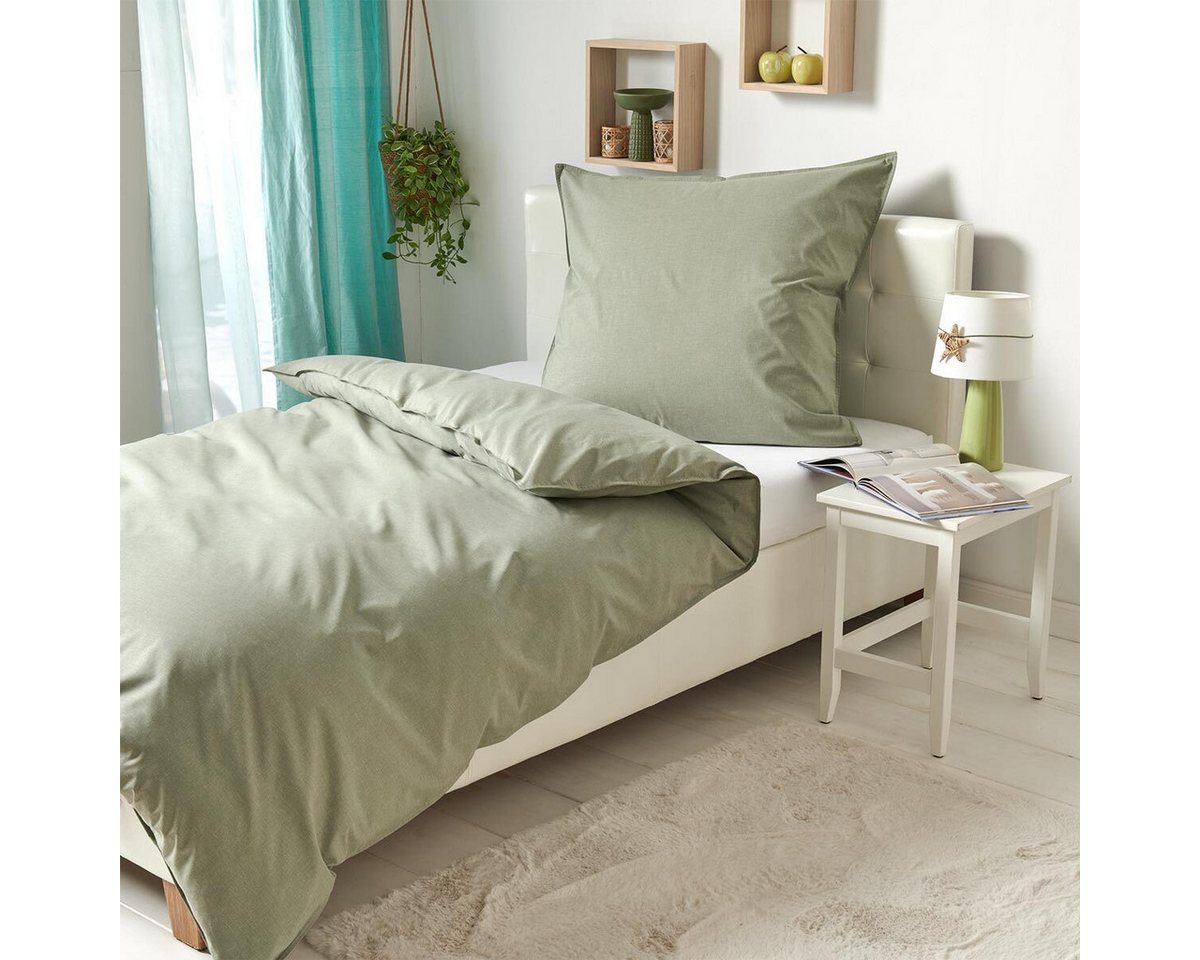 TRAUMSCHLAF Bettwäsche Basic Chambray, Chambray, 1 teilig, hochwertige Chambray Qualität von TRAUMSCHLAF