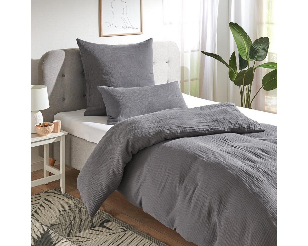 TRAUMSCHLAF Bettwäsche Delya Uni Musselin, Musselin, 2 teilig, luftig, leichte Uni Bettwäsche TRAUMSCHLAF Bettwäsche Delya Uni Musselin, Musselin, 2 teilig, luftig, leichte Uni Bettwäsche von TRAUMSCHLAF