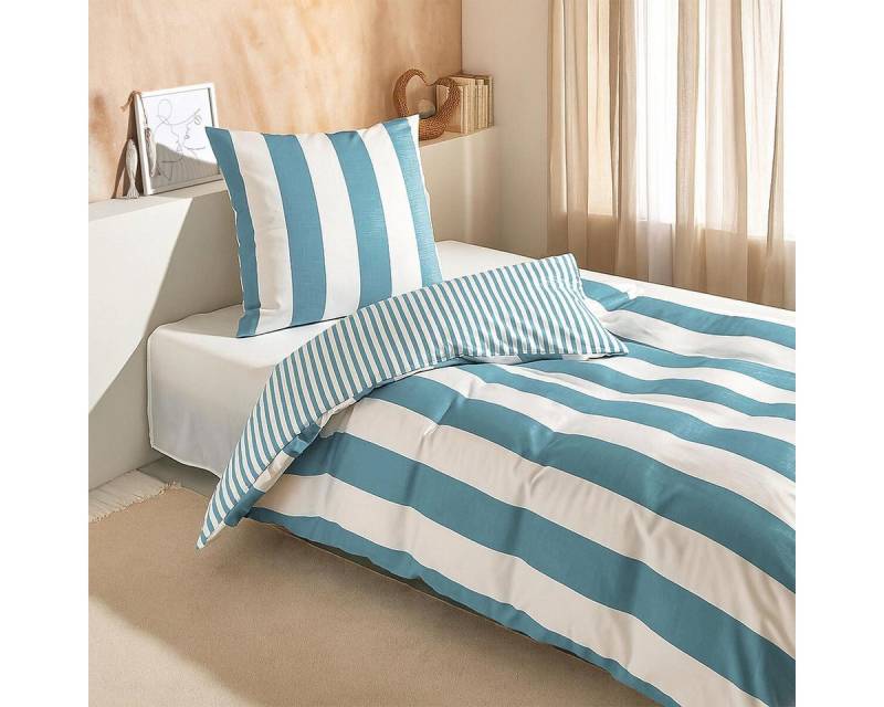 TRAUMSCHLAF Bettwäsche Los Angeles, Mako Satin, 2 teilig, hochwertige Satin Bettwäsche in Streifen-Wendeoptik TRAUMSCHLAF Bettwäsche Los Angeles, Mako Satin, 2 teilig, hochwertige Satin Bettwäsche in Streifen-Wendeoptik von TRAUMSCHLAF