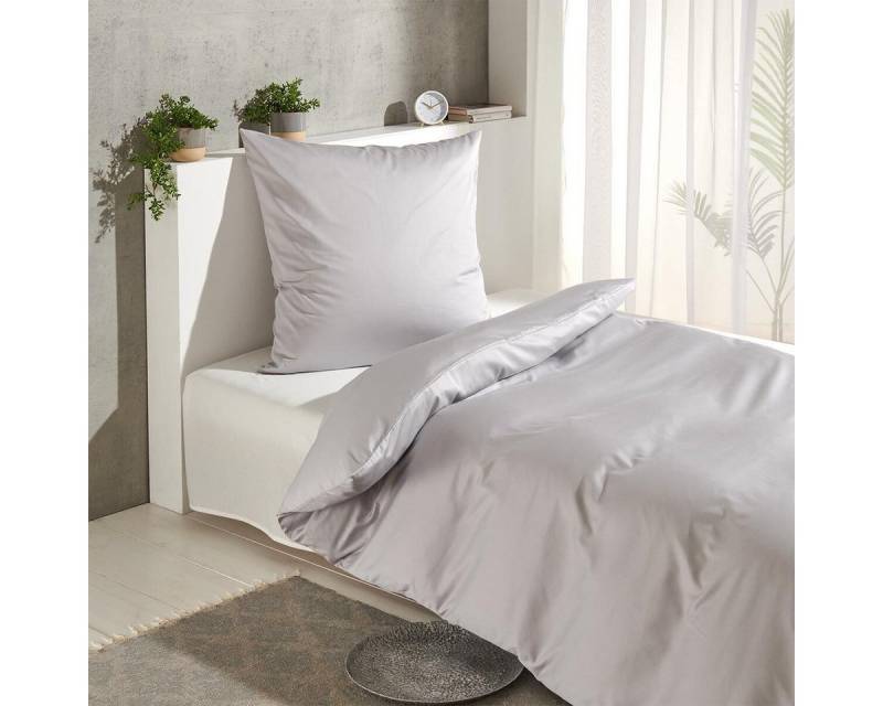 TRAUMSCHLAF Bettwäsche Pure, Mako Satin, 2 teilig, hochwertige Satin Bettwäsche von TRAUMSCHLAF