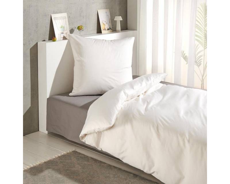 TRAUMSCHLAF Bettwäsche Pure, Mako Satin, 2 teilig, hochwertige Satin Bettwäsche von TRAUMSCHLAF