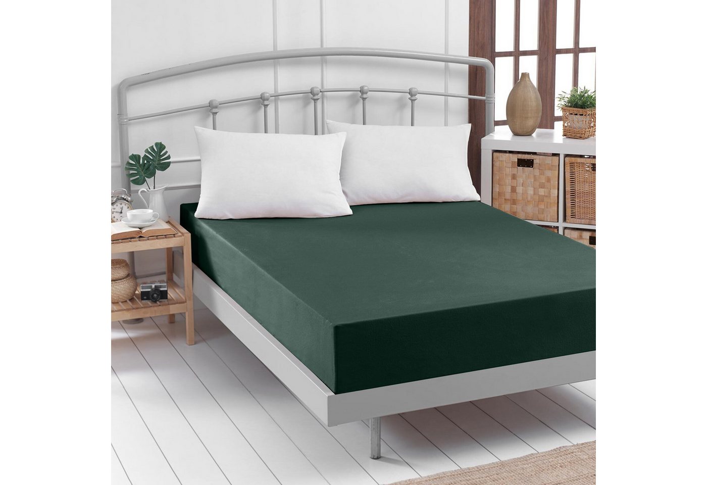 TRAUMSCHLAF Spannbettlaken Feinbiber Boxspring, Biber, Gummizug: Rundumgummi, (1 Stück), warm und weich für extra hohe Matratzen von TRAUMSCHLAF