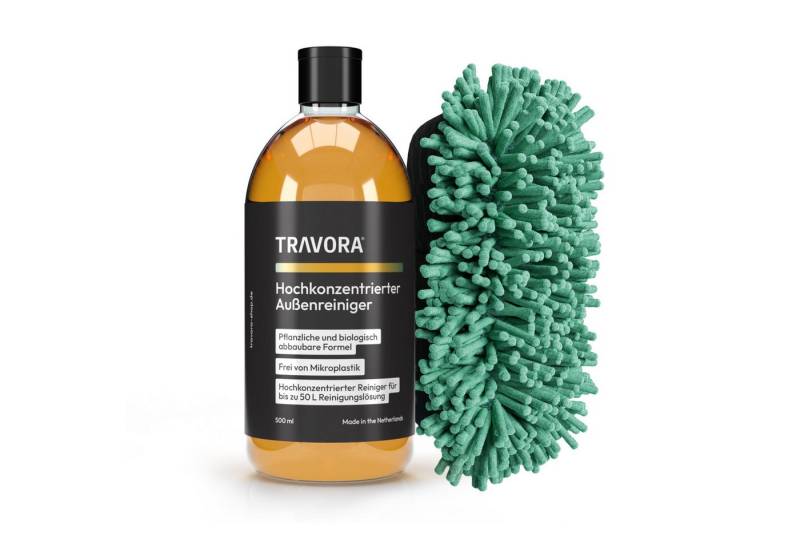 TRAVORA Reinigungs-Set Bio-Autoshampoo, Caravan Reiniger, Insektenentferner, Caravan & Auto von TRAVORA