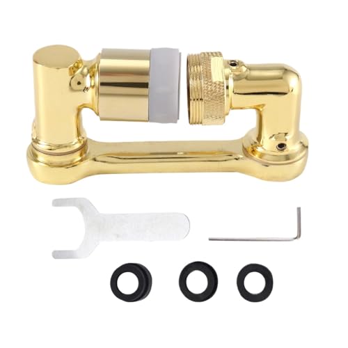 HahnverläNgerung 1080° Universal-Rotations-Wasserhahn-Sprühkopf, Dual-Abwasser-Waschtisch-Küchenroboter-Arm-Verlängerungsarmaturen, Gold Einfache Installation von TRDEWR
