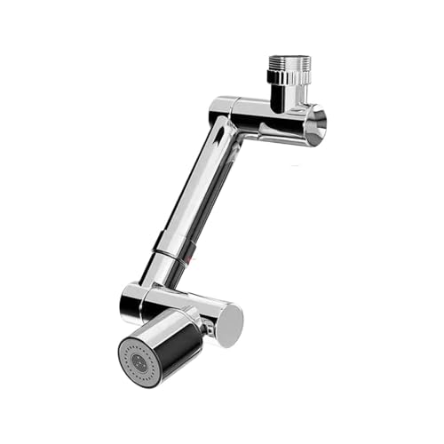 HahnverläNgerung Edelstahl Universal 1440 ° Drehbarer Roboterarm Schwenkverlängerung Wasserhahnbelüfter Küchenspüle Wasserhahnverlängerung Einfache Installation(Copper -1440 Double) von TRDEWR