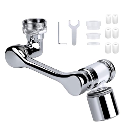 HahnverläNgerung Universal Wasserhahn Extender Filter Sprayer Kopf Belüfter Home Küche Badezimmer Waschbecken Zubehör Metall Rotierenden Roboter Arm Düse Einfache Installation von TRDEWR