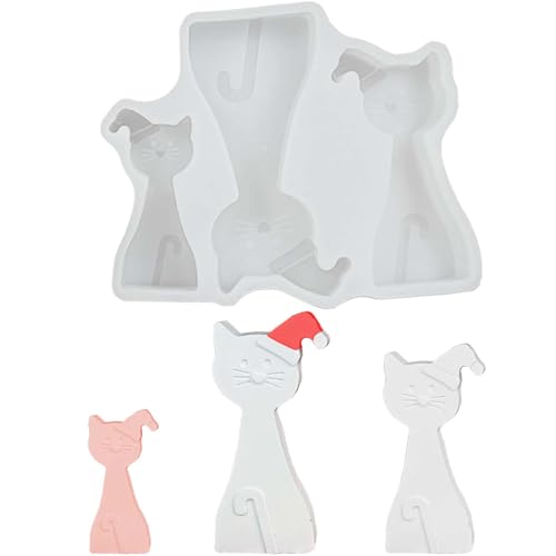 TREABEAR 3PCS Silikonformen Gießformen Katze, Gips Zum Gießen Silikonform Weihnachten Tiere, Silikon Gießformen Weihnachten, 3D Tiere Cat Kerzenformen Silikon, Silikonform Kerzenhalter Katze TREABEAR 3PCS Silikonformen Gießformen Katze, Gips Zum Gießen Silikonform Weihnachten Tiere, Silikon Gießformen Weihnachten, 3D Tiere Cat Kerzenformen Silikon, Silikonform Kerzenhalter Katze von TREABEAR