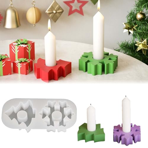 TREABEAR Silikon Gießformen Weihnachten, Gips Zum Gießen Weihnachtsbaum, Kerzenformen Silikon Schneeflocken, Silikonform Kerzenhalter, 3D Silikonformen Gießformen Weihnachtsbaum DIY TREABEAR Silikon Gießformen Weihnachten, Gips Zum Gießen Weihnachtsbaum, Kerzenformen Silikon Schneeflocken, Silikonform Kerzenhalter, 3D Silikonformen Gießformen Weihnachtsbaum DIY von TREABEAR