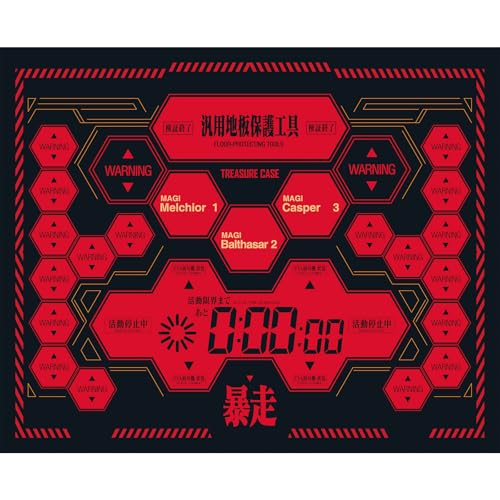 EVA Neon Genesis Evangelion - Magi System & Berserk Design rutschfeste Bodenmatte 130 x 160 cm von TREASURE CASE