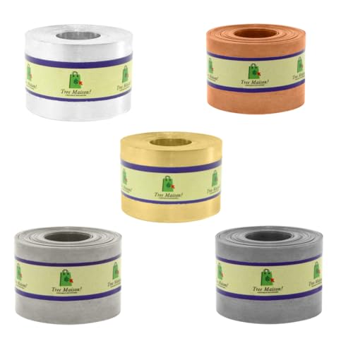 TREEMAISON Ganzmetallstreifen, 2,4 m Länge, 0,2 mm Dicke, 2,5 cm Breite, WC-Korrektur, Haupttüreingang, Zonenausgleich, Maha Vastu Remedy | 5 Stück von TREE MAISON CORONATING HOMES