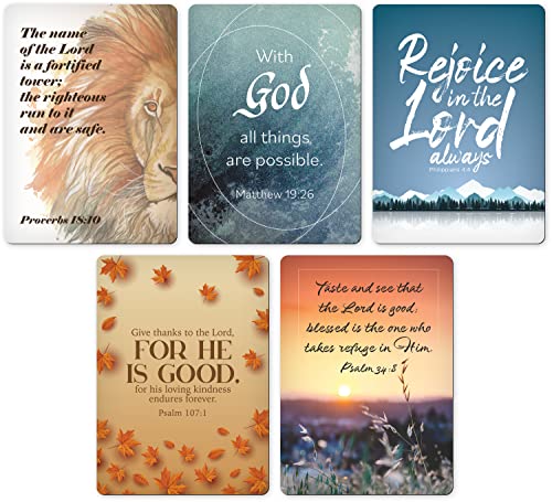 Trust in The Lord Scripture Magnets for Him, Großpackung mit 5 inspirierenden, christlichen Kühlschrankmagneten für Jungen und Männer, religiöse Bibelvers für Whiteboards, Klassenzimmer und von TREE OF LIFE REV. 22:14
