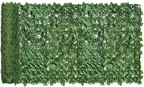 Künstliche Hecken Sichtschutz Garten Weide Künstliche Efeuhecke 2x5m/6.56x16.40ft,Künstliche Hecke Breitblatt von TREEECFCST