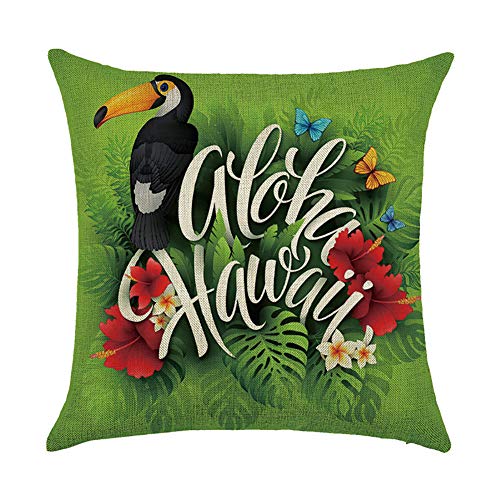 TREESTAR Kissenbezug Kissenbezug Pillowcase Dekoration Kissen Kissen für Bett Caso Sofa, Arredo Sofa Haus Auto Büro 45 x 45 cm, Serie Tiere und Tropical Medium 14 von TREESTAR