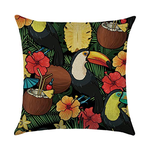 TREESTAR Kissenbezug Kissenbezug Pillowcase Dekoration Kissen Kissen für Bett Caso Sofa, Arredo Sofa Haus Auto Büro 45 x 45 cm, Serie Tiere und Tropical Medium 15 von TREESTAR