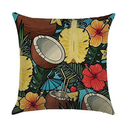 TREESTAR Kissenbezug Kissenbezug Pillowcase Dekoration Kissen Kissen für Bett Caso Sofa, Arredo Sofa Haus Auto Büro 45 x 45 cm, Serie Tiere und Tropical Medium 17 von TREESTAR