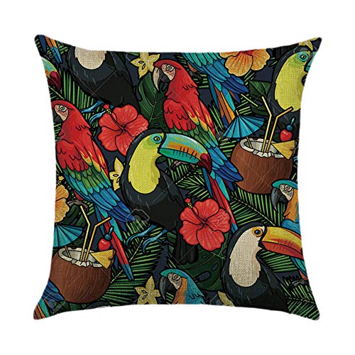 TREESTAR Kissenbezug Kissenbezug Pillowcase Dekoration Kissen Kissen für Bett Caso Sofa, Arredo Sofa Haus Auto Büro 45 x 45 cm, Serie Tiere und Tropical Medium 20 von TREESTAR