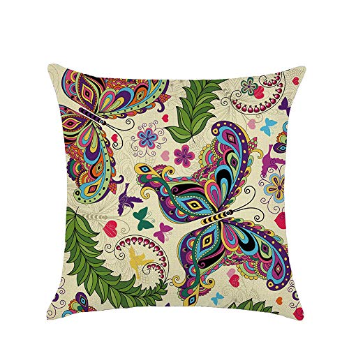 TREESTAR Kissenbezug Kissenbezug Pillowcase Dekoration Kissen Kissen für Bett Caso Sofa, Arredo Sofa Haus Auto Büro 45 x 45 cm, Serie Tiere und Tropical Medium 25 von TREESTAR