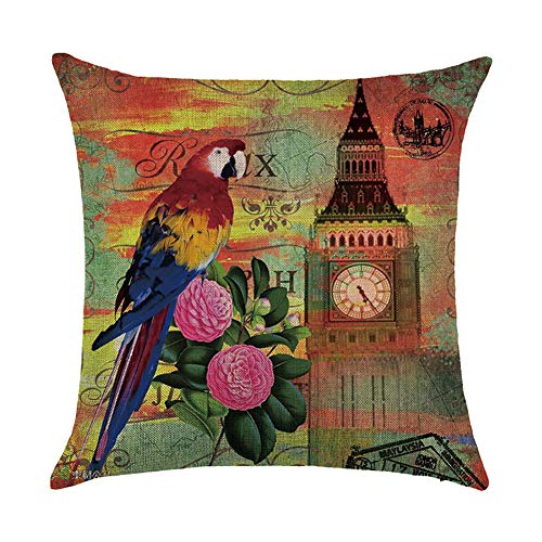 TREESTAR Kissenbezug Kissenbezug Pillowcase Dekoration Kissen Kissen für Bett Caso Sofa, Arredo Sofa Haus Auto Büro 45 x 45 cm, Serie Tiere und Tropical Medium 5 von TREESTAR