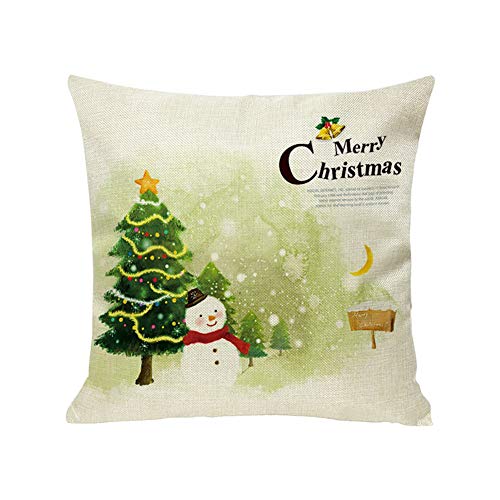 TREESTAR Kissenbezug aus der Serie Buon Weihnachten Kissen Pillowcase Dekokissen für Bett zu Hause Sofa Sofa Auto Büro 45 x 45 cm von TREESTAR