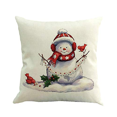 TREESTAR Kissenbezug aus der Serie Frohe Weihnachten Kissen Pillowcase Dekoration Kissenbezug für Bett Sofa Stuhl Haus Auto Büro 45 x 45 cm von TREESTAR