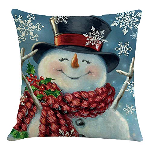 TREESTAR Kissenbezug aus der Serie Frohe Weihnachten Kissen Pillowcase Dekoration Kissenbezug für Bett Sofa Stuhl Haus Auto Büro 45 x 45 cm von TREESTAR