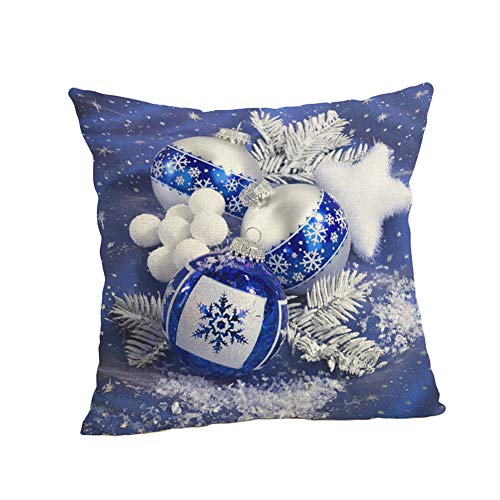 TREESTAR Kissenbezug aus der Serie Frohe Weihnachten Kissen Pillowcase Dekoration Kissenbezug für Bett Sofa Stuhl Haus Auto Büro 45 x 45 cm von TREESTAR